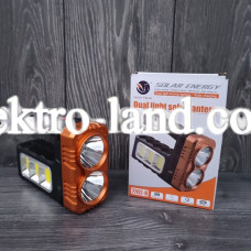 Ручной аварийный фонарь A-7702B на солнечной батарее с Power Bank  зарядка USB